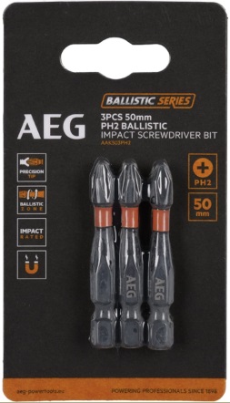 Біти ударні AAK503PH2 AEG, PH2, 50мм, 3шт.