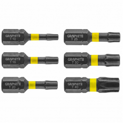 Bity udarowe TX10/15/20/25/30/40 x 25 mm, 6 szt.