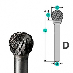 Борфреза тип D 8*7*6 мм