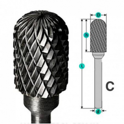 Борфреза тип С 10 * 20 * 6 мм