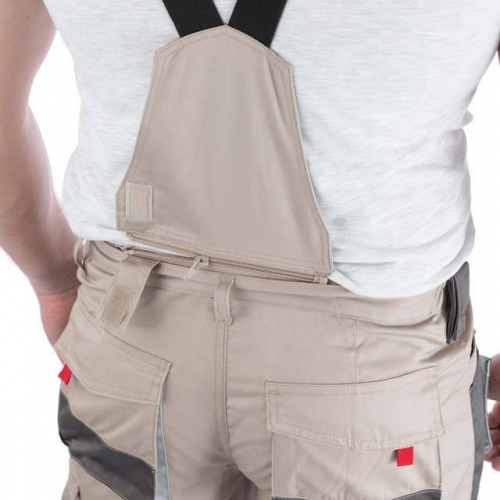 Брюки трансформер робочі з лямками 6 в 1, 100% бавовна, щільність - 180 г/м², S INTERTOOL SP-3041