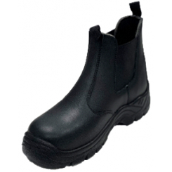 Чоботи низькі робочі з полірованої спилок шкіри YATO CHELSEA розм. 44, чорні з поліуретанов підошвою