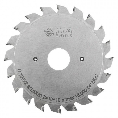 DSC.Підрізна пила D=100 F= 20 Z= 10+10 K=2,8-3,6 P=2,2 H=4