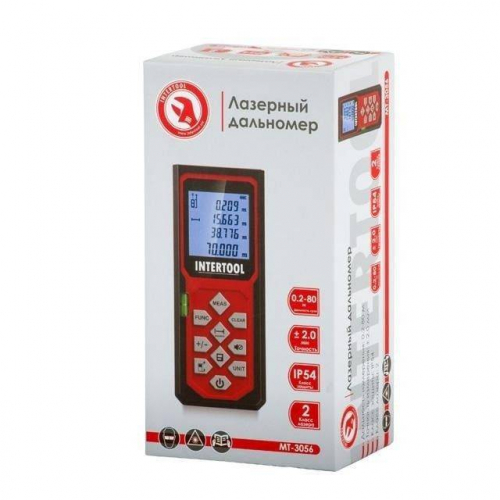 Далекомір лазерний 80 м INTERTOOL MT-3056