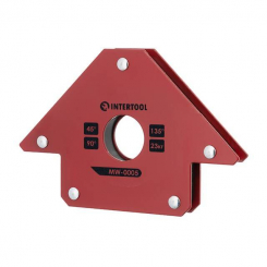 Тримач магнітний для зварювання стріла, 45°, 90°, 135°, 23 кг, 90*100*17 мм INTERTOOL MW-0005