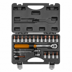 Динамометричний ключ 1/4 ", 5-25 Нм, комплект 21 шт