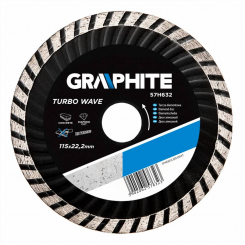 Диск алмазний, 115 х 22.2 мм, turbo wave