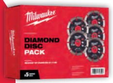 Диск алмазний MILWAUKEE, DU 115 PROMO, діаметр 115мм (5шт)