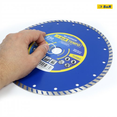 Диск алмазний S&R Tempo 230 x 2.4 x 22.2 TURBO камінь