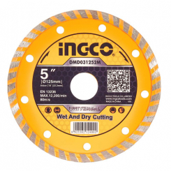 Диск алмазний турбохвиля 125×7,5×22,2 INGCO
