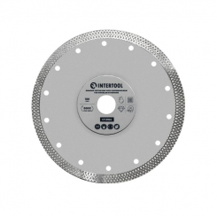 Диск алмазний відрізний з суцільною кромкою 180мм, по керамограніту INTERTOOL CT-3104