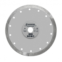 Диск алмазний відрізний з суцільною кромкою 230мм, по керамограніту INTERTOOL CT-3105