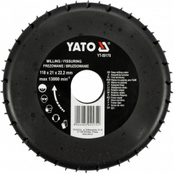 Диск фрези YATO: Ø= 118 x 22.2 мм, h=21 мм. для дерева, ПВХ, гіпсу