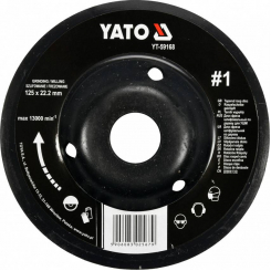Диск-фреза шліфувальна YATO по дереву, ПВХ, гіпсу; Ø=125/22.2 мм, шорсткість №1
