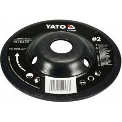 Диск-фреза шліфувальна YATO по дереву, ПВХ, гіпсу; Ø=125/22.2 мм, шорсткість №2