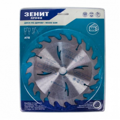 Диск пильний Зеніт Профі по дереву 185x20/16, ATB 20