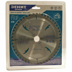 Диск пильний Зеніт Профі по дереву 185x20/16, ATB 48