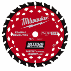 Диск пильний дереву з цвяхами Nitrus MILWAUKEE , Ø190х30х1,6мм, 24 зуб.
