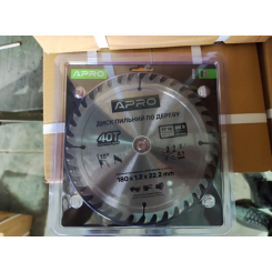 Диск пильний по дереву 180х22,2(20)х40Т APRO