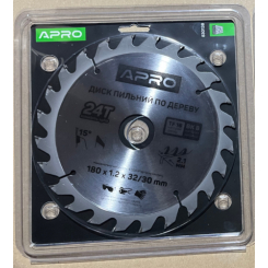 Диск пильний по дереву 180х32(30)х24Т APRO