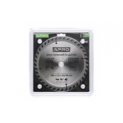 Диск пильний по дереву 185х20(16)х40Т APRO