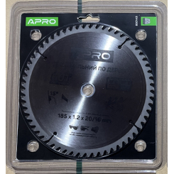Диск пильний по дереву 185х20(16)х60Т  (APRO)