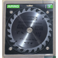 Диск пильний по дереву 210х32(30)х24Т APRO