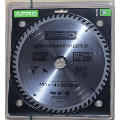 Диск пильний по дереву 230х32(30)х60Т APRO