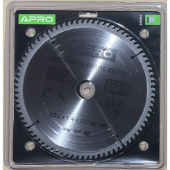 Диск пильний по дереву 230х32(30)х80Т APRO