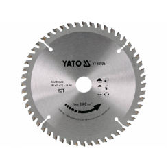 Диск пиляльний по алюмінію YATO, Ø= 160/20 мм, 52 зубці, t= 1,5 мм [25/50]