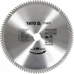 Диск пильний переможний по дереву YATO: 300х30х3.2х2.2 мм, 96 зубців, RPM до 5000 1/хв