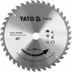 Диск пильний переможний по дереву YATO: 305x30x3.2x2.2 мм, 40 зубців, RPM до 5000 1/хв