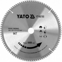 Диск пильний переможний по дереву YATO: 305x30x3.2x2.2 мм, 96 зубців, RPM до 5000 1/хв