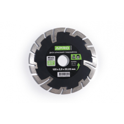 Диск до бетону 125х2,0мм (22-24%) глибокий різ APRO