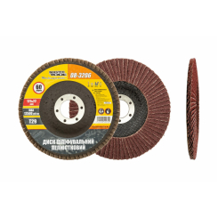 Диск шліфувальний пелюстковий конусний MASTERTOOL Т29 зерно 60 125х22 мм 08-3206