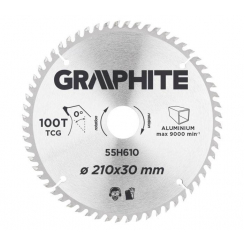 Диск відрізний 210 x 30 мм, 100 зубів, ALU
