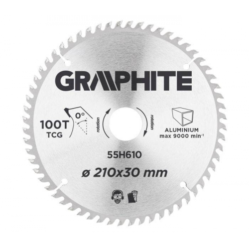 Диск відрізний 210 x 30 мм, 100 зубів, ALU
