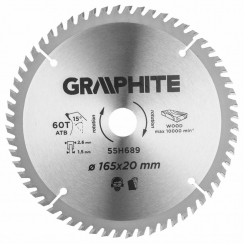 Диск відрізний HM 165 x 20 мм, 60 зубьев