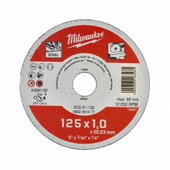 Диск відрізний MILWAUKEE, SCS 41/125х1, Ø125мм