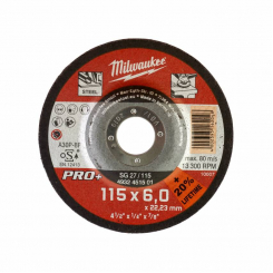 Диск зачистний по металу MILWAUKEE, SG 27/115х6 PRO, Ø115мм