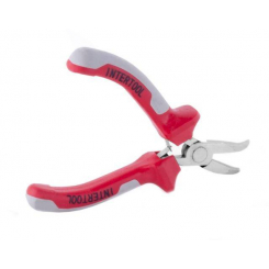 Плоскогубці подовжені вигнуті прецизійні з двокомпонентними накладками на рукоятки, 115 мм INTERTOOL NT-0103