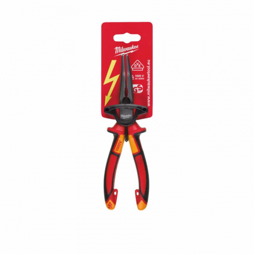 Довгогубці вигнуті під кутом 45град. VDE діелектричні MILWAUKEE, 205мм