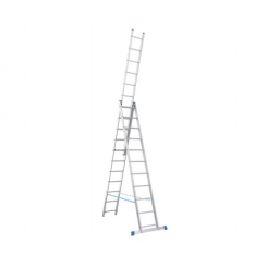 Драбина алюмінієва трисекційна Меткас 3х11