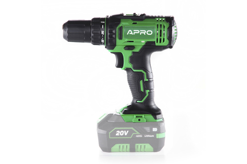 Дриль-шуруповерт APRO 20DK, 20В, без АКБ, без ЗП, кейс