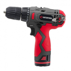 Дриль-шурупокрут акумуляторний 12 В, 30 Нм, 0-350/0-1300 об/хв, 0.8-10 мм, Li-Ion, 1.5 Аг INTERTOOL DT-0310