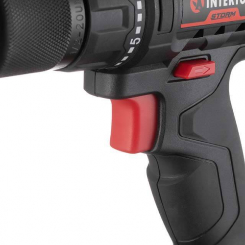 Дриль-шурупокрут акумуляторний 20 В, 35 Нм, 0-450/0-1500 об/хв, 2-13 мм, Li-Ion, 2.0 Аг, ЗП 2 А, кейс INTERTOOL WT-0350