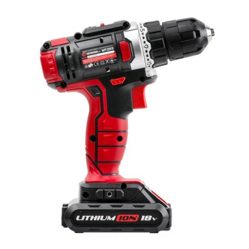 Дриль-шурупокрут акумуляторний 18 В, 25 Нм, 0-400/0-1500 об/хв, Li-Ion, 1,3 Аг INTERTOOL WT-0313