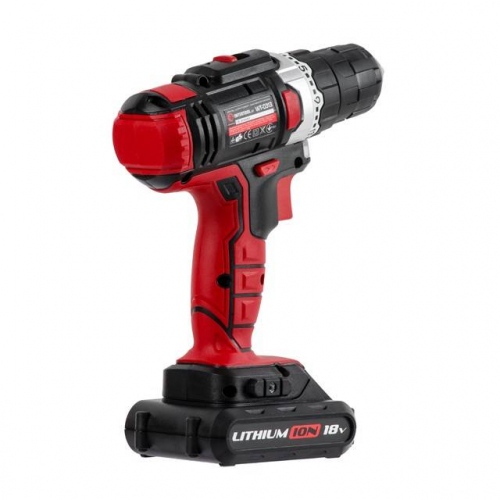 Дриль-шурупокрут акумуляторний 18 В, 25 Нм, 0-400/0-1500 об/хв, Li-Ion, 1,3 Аг INTERTOOL WT-0313