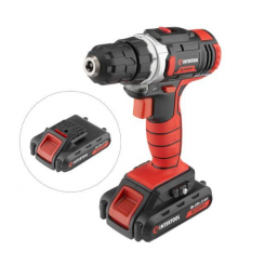 Дриль-шурупокрут акумуляторний 18 В, 25 Нм, 0-400/0-1500 об/хв, Li-Ion , 2*2.0 Аг INTERTOOL WT-0314