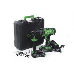 Дриль-шуруповерт ударний APRO 20В, 2А, 20HD2 АКБ, ЗУ, кейс